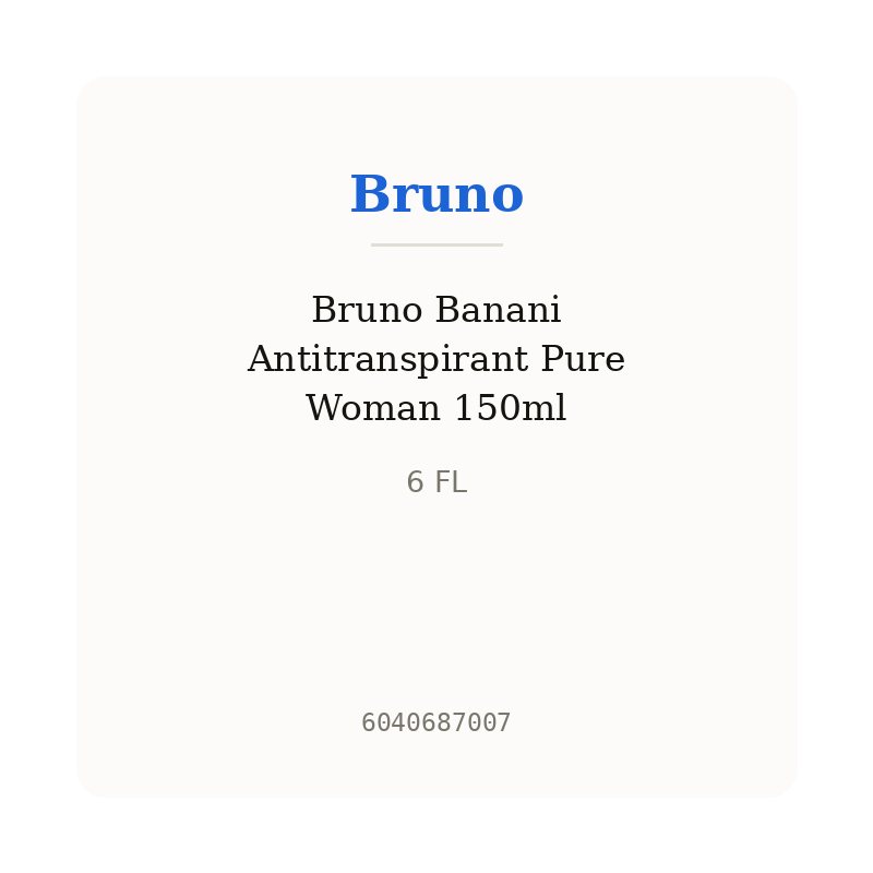 Bruno Banani Antitranspirant Pure Woman 150ml