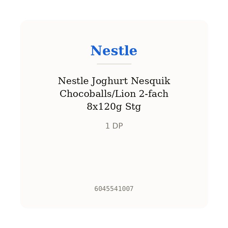 Nestle Joghurt Nesquik Chocoballs/Lion 2-fach 8x120g Stg
