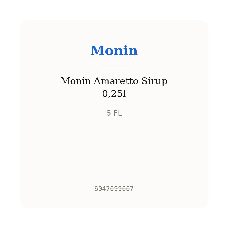 Monin Amaretto Sirup 0,25l