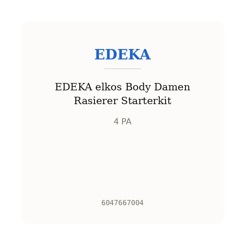 EDEKA elkos Body Damen Rasierer Starterkit