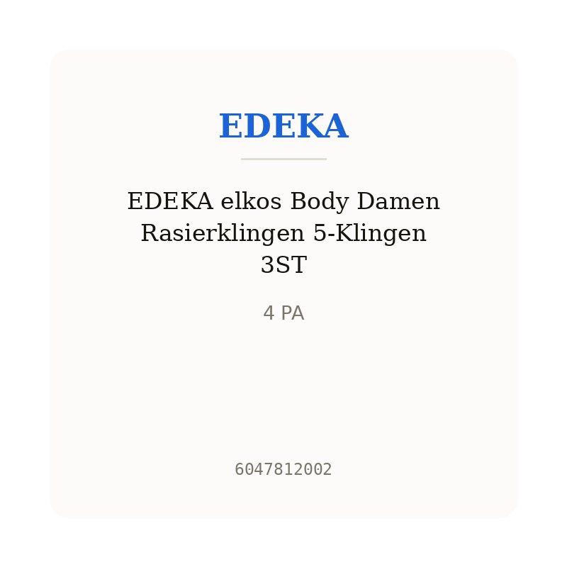 EDEKA elkos Body Damen Rasierklingen 5-Klingen 3ST
