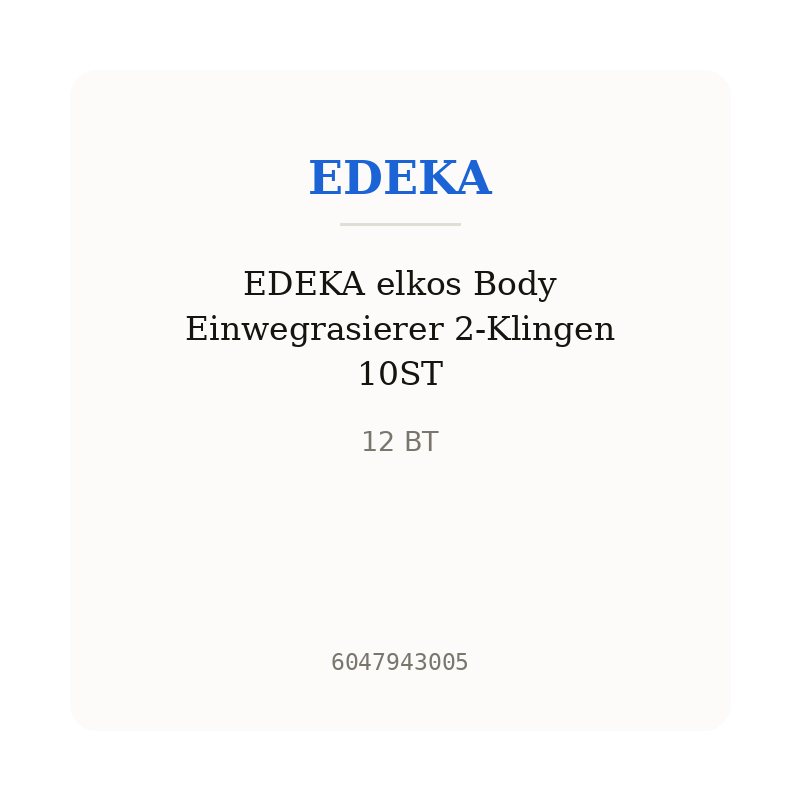 EDEKA elkos Body Einwegrasierer 2-Klingen 10ST