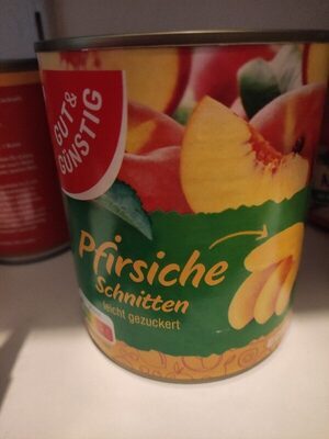 GUT&GÜNSTIG Pfirsiche in Schnitten leicht gezuckert 820g