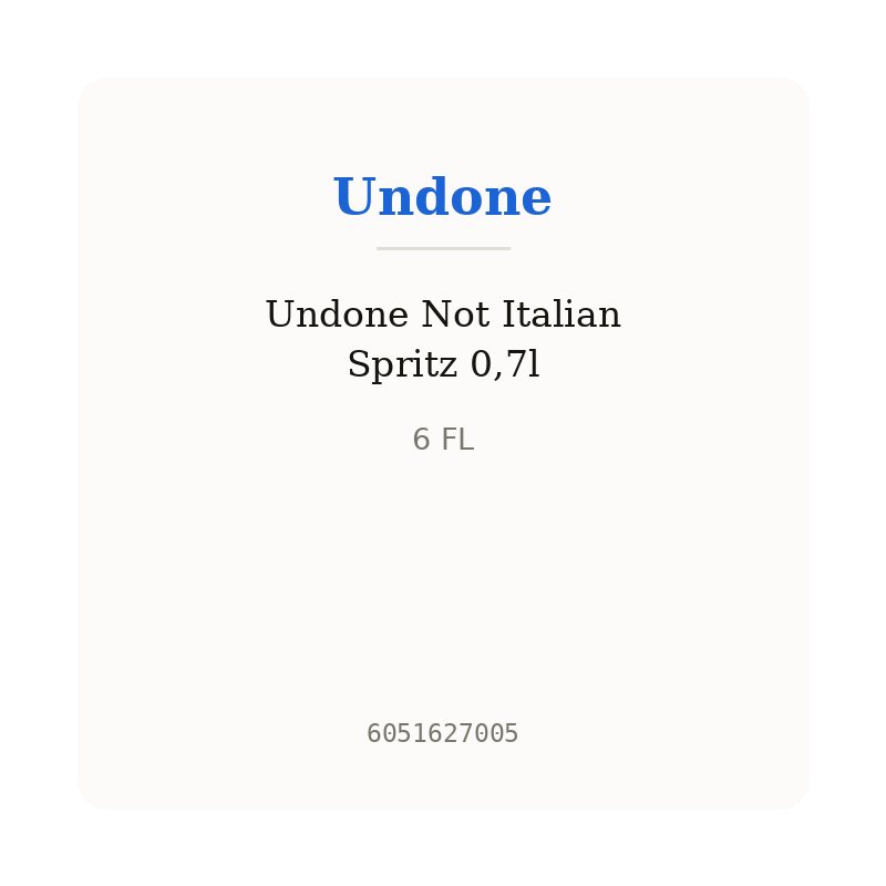 Undone Not Italian Spritz 0,7l