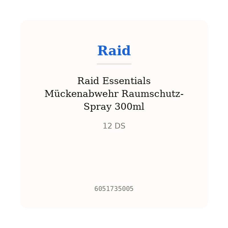 Raid Essentials Mückenabwehr Raumschutz-Spray 300ml
