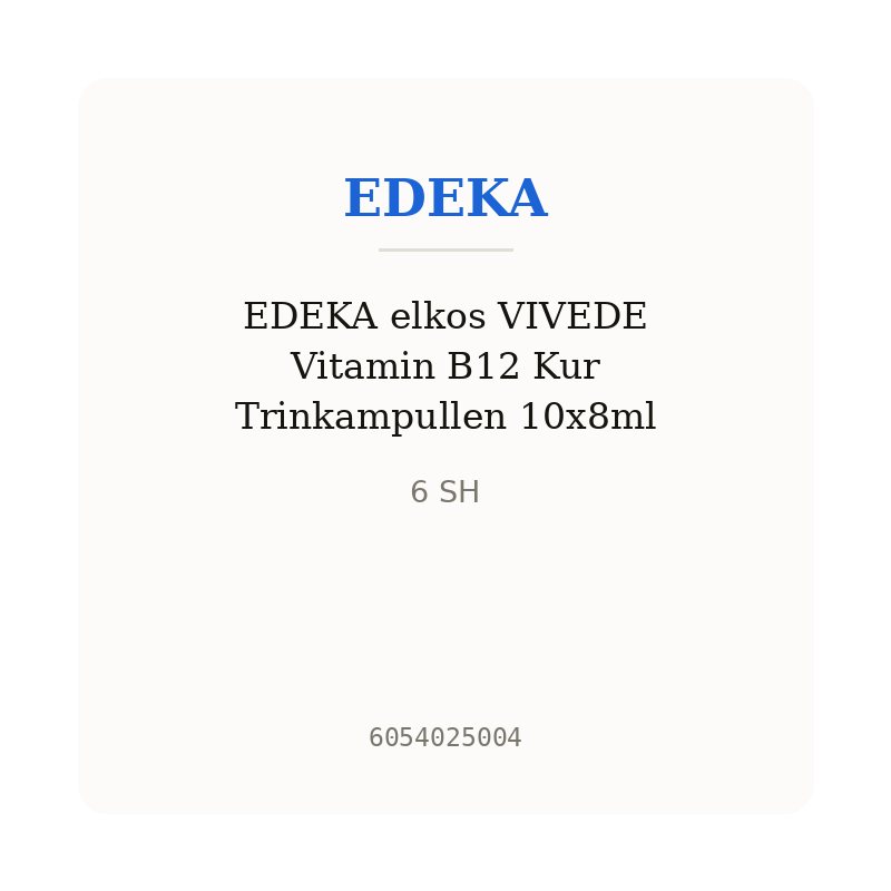 EDEKA elkos VIVEDE Vitamin B12 Kur Trinkampullen 10x8ml