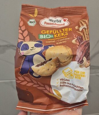 Bio Fruchtbar Pausenfreund Kekse mit Dattel-Cashew-Kakao-Cremefüllung 120g