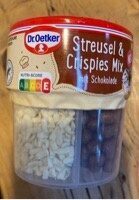 Dr.Oetker Streusel & Crispies Mix mit Schoko 75g