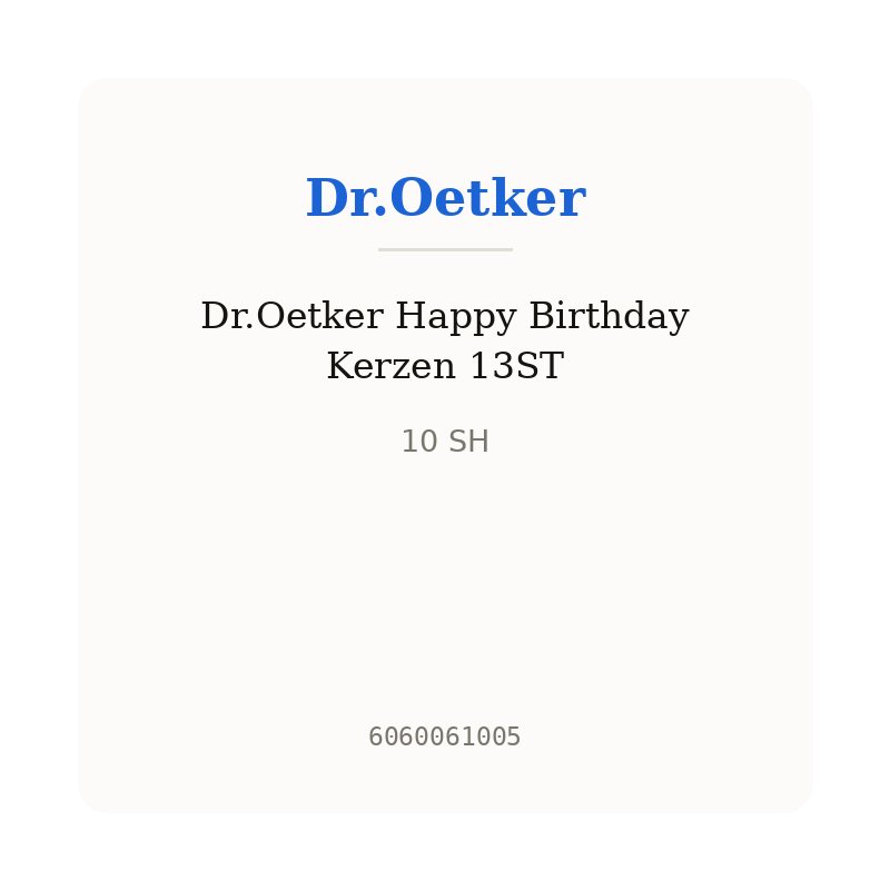 Dr.Oetker Happy Birthday Kerzen 13ST