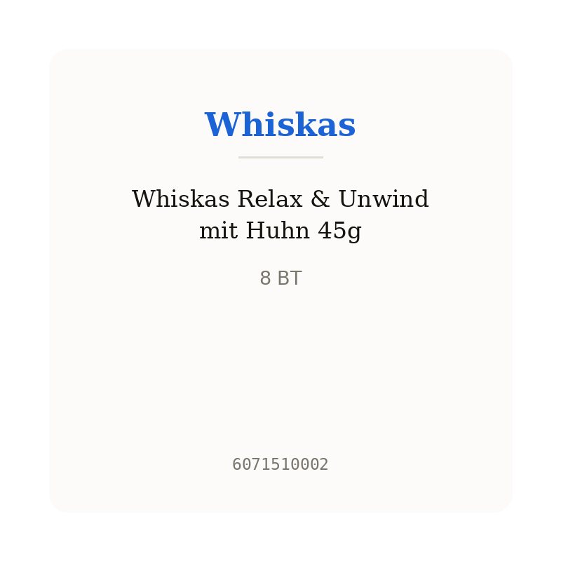 Whiskas Relax & Unwind mit Huhn 45g