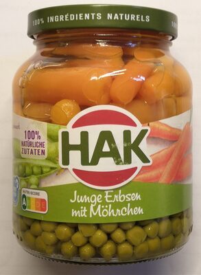 Hak Erbsen sehr fein mit jungen Möhren 350g