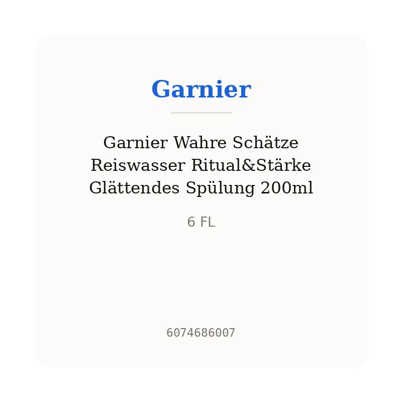 Garnier Wahre Schätze Reiswasser Ritual&Stärke Glättendes Spülung 200ml