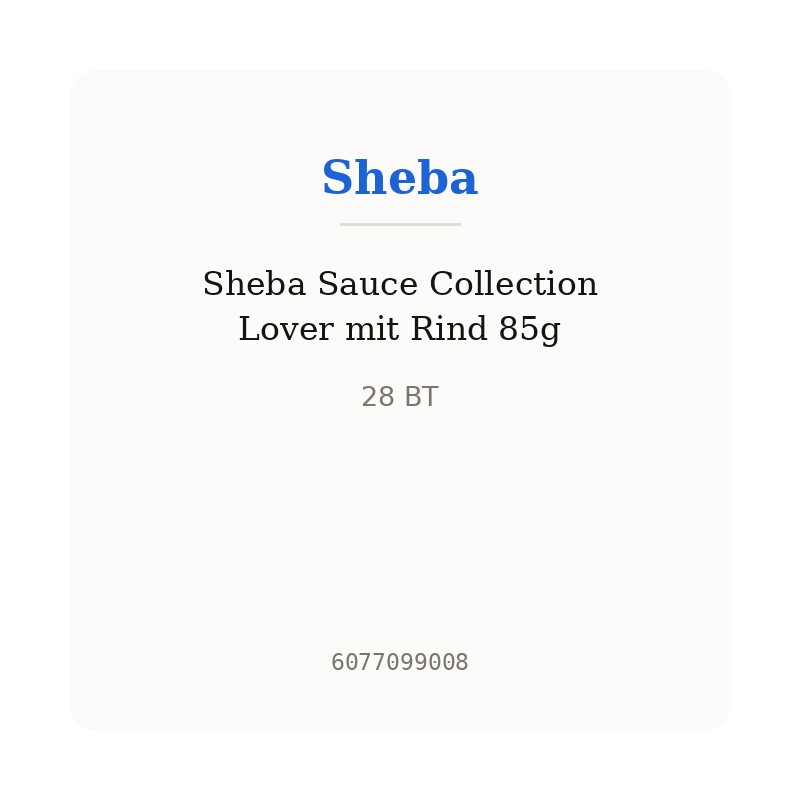 Sheba Sauce Collection Lover mit Rind 85g