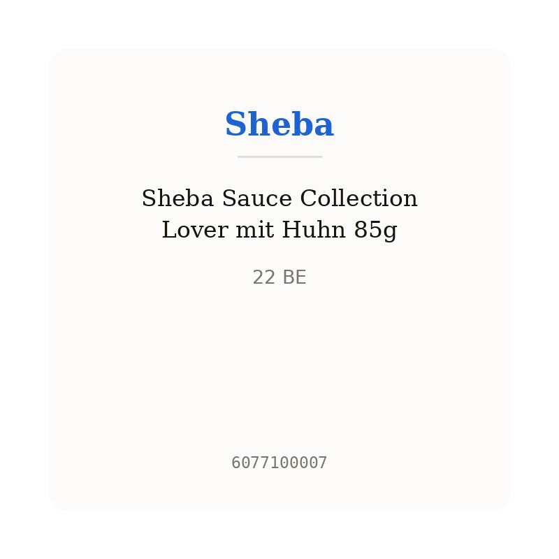 Sheba Sauce Collection Lover mit Huhn 85g