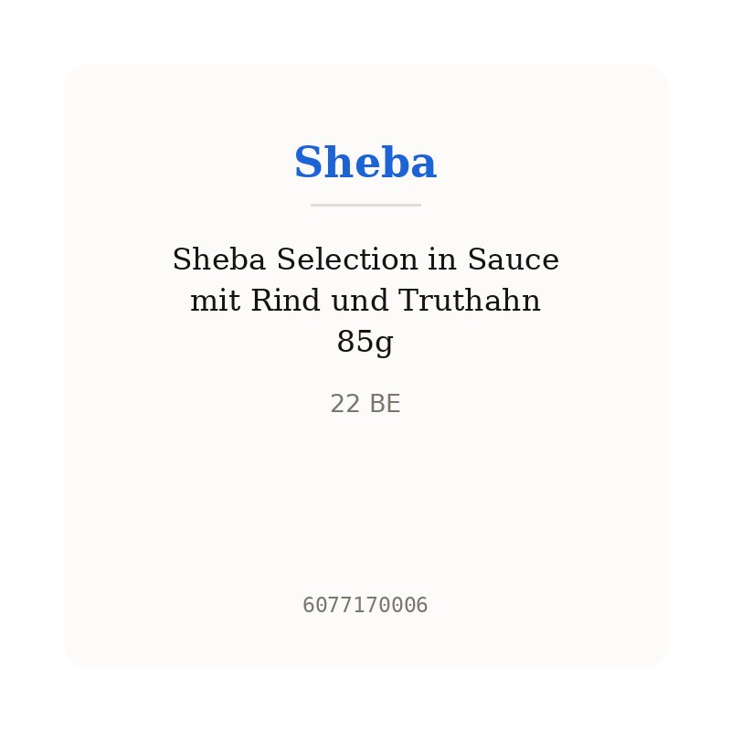 Sheba Selection in Sauce mit Rind und Truthahn 85g