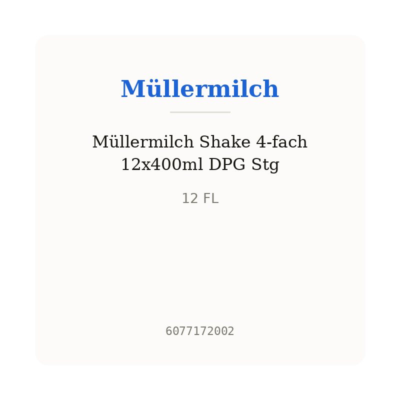 Müllermilch Shake 4-fach 12x400ml DPG Stg