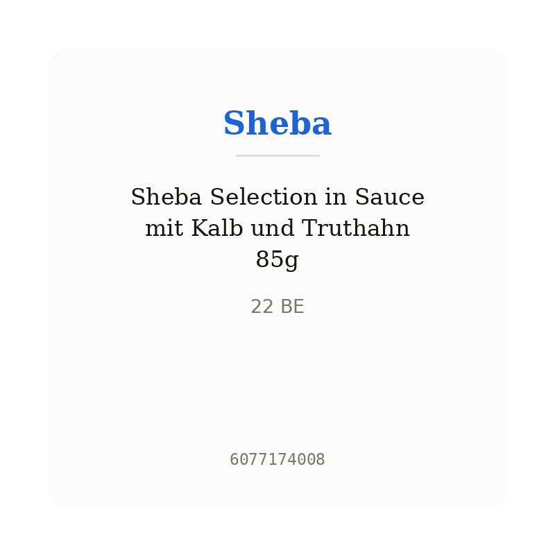 Sheba Selection in Sauce mit Kalb und Truthahn 85g