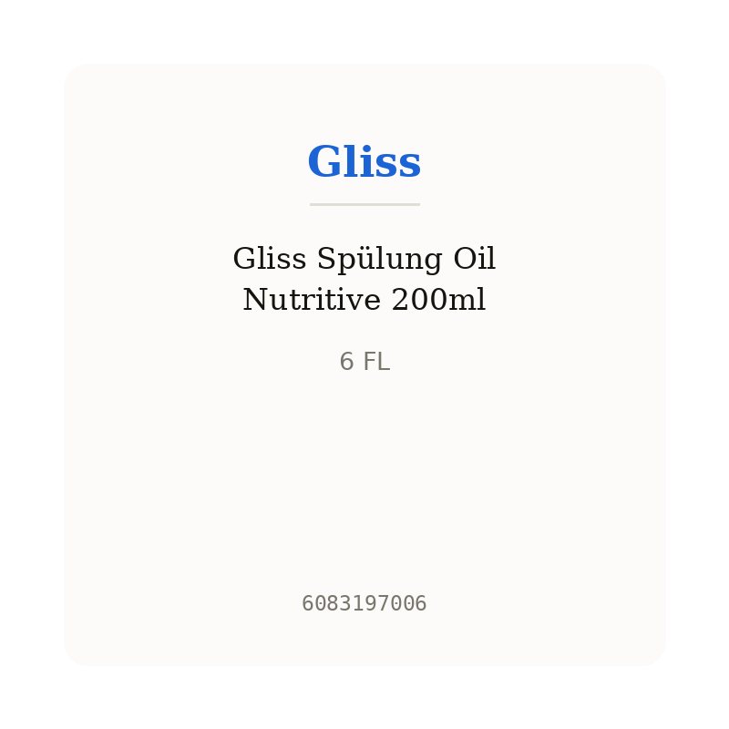 Gliss Spülung Oil Nutritive 200ml