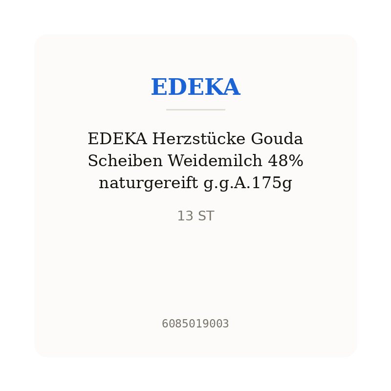 EDEKA Herzstücke Gouda Scheiben Weidemilch 48% naturgereift g.g.A.175g