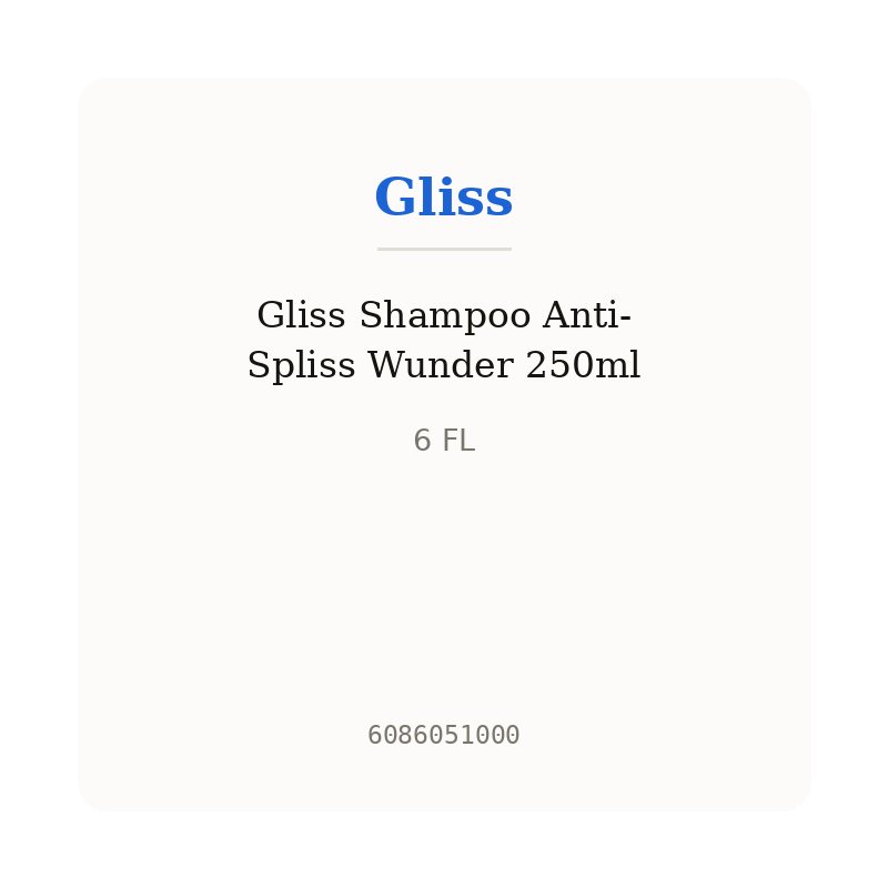 Gliss Shampoo Anti-Spliss Wunder 250ml