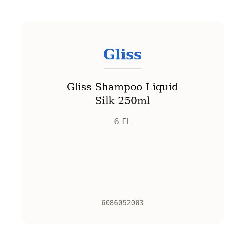 Gliss Shampoo Liquid Silk 250ml