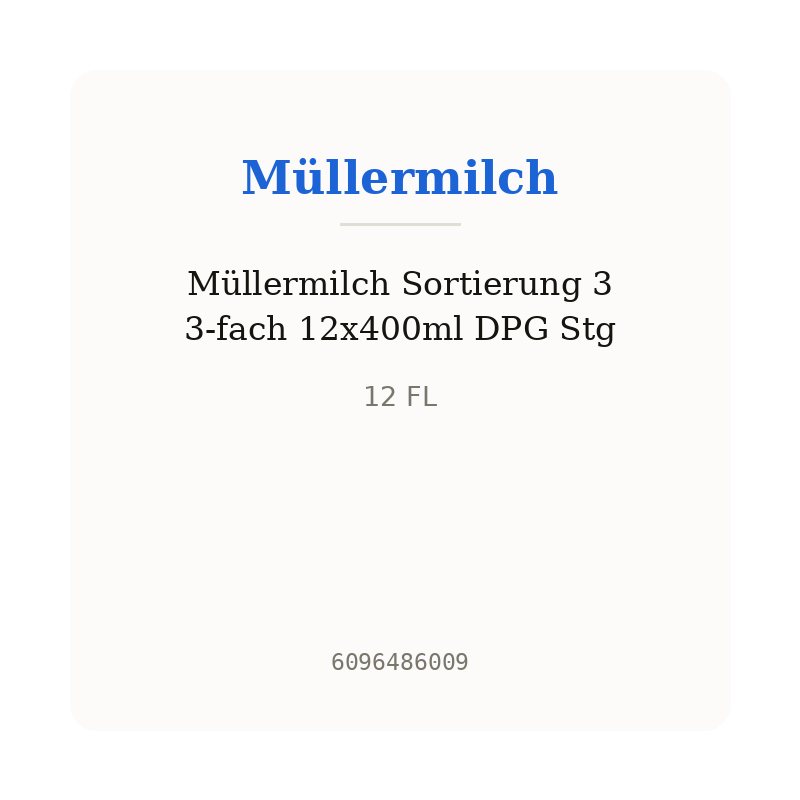Müllermilch Sortierung 3 3-fach 12x400ml DPG Stg