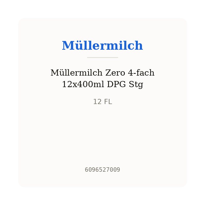 Müllermilch Zero 4-fach 12x400ml DPG Stg