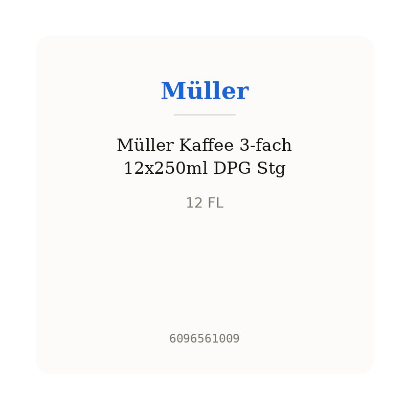 Müller Kaffee 3-fach 12x250ml DPG Stg