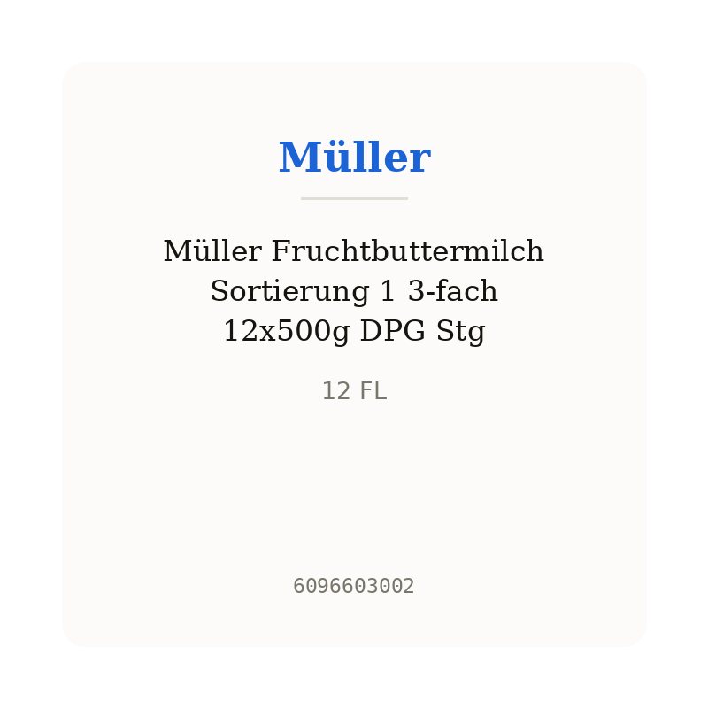 Müller Fruchtbuttermilch Sortierung 1 3-fach 12x500g DPG Stg