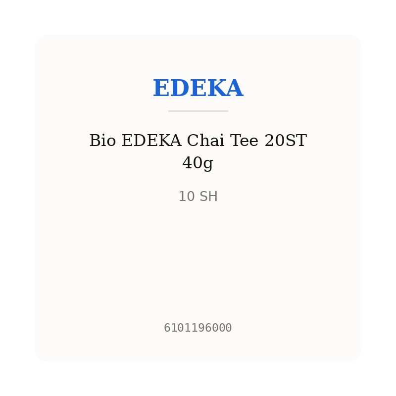 Bio EDEKA Chai Tee 20ST 40g