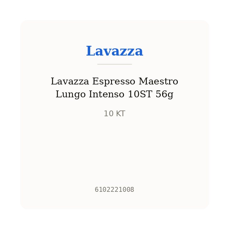 Lavazza Espresso Maestro Lungo Intenso 10ST 56g