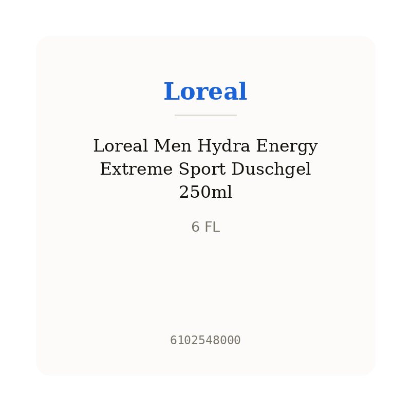 Loreal Men Hydra Energy Extreme Sport Duschgel 250ml