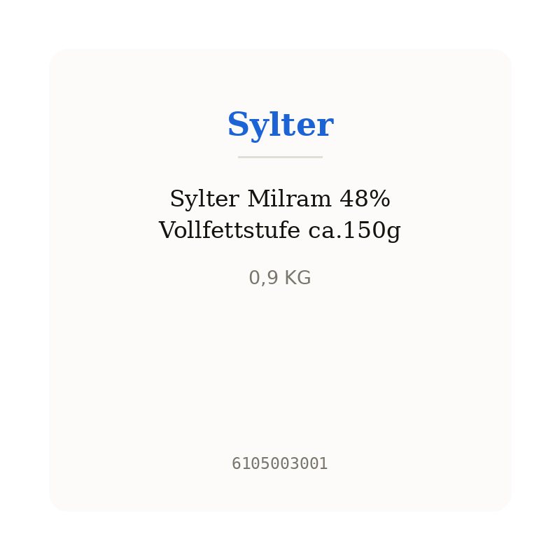 Sylter Milram 48% Vollfettstufe ca.150g