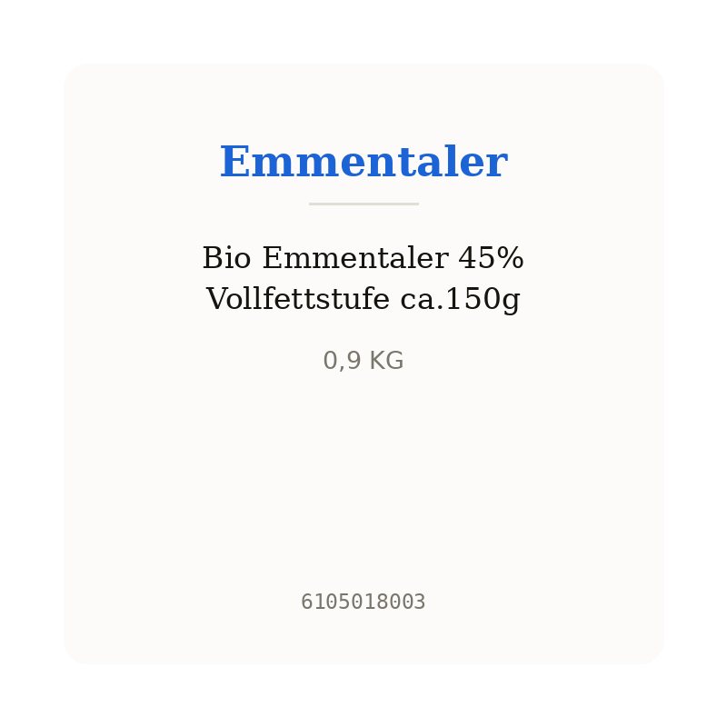 Bio Emmentaler 45% Vollfettstufe ca.150g
