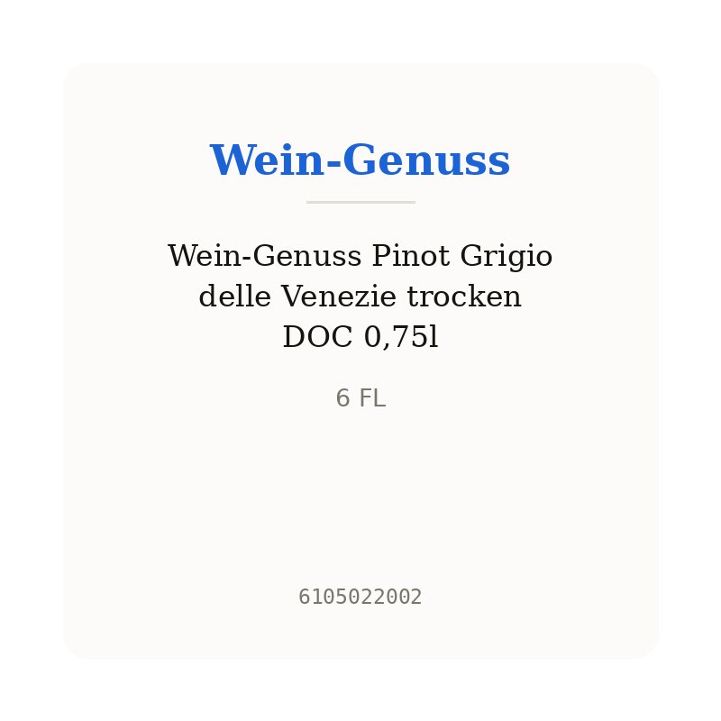 Wein-Genuss Pinot Grigio delle Venezie trocken DOC 0,75l