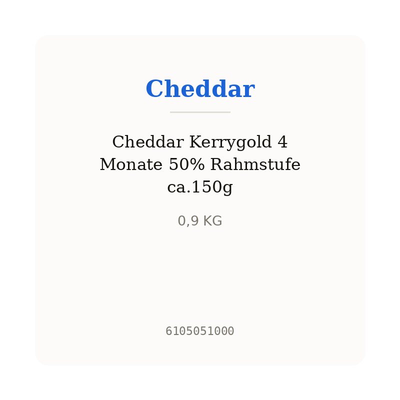 Cheddar Kerrygold 4 Monate 50% Rahmstufe ca.150g