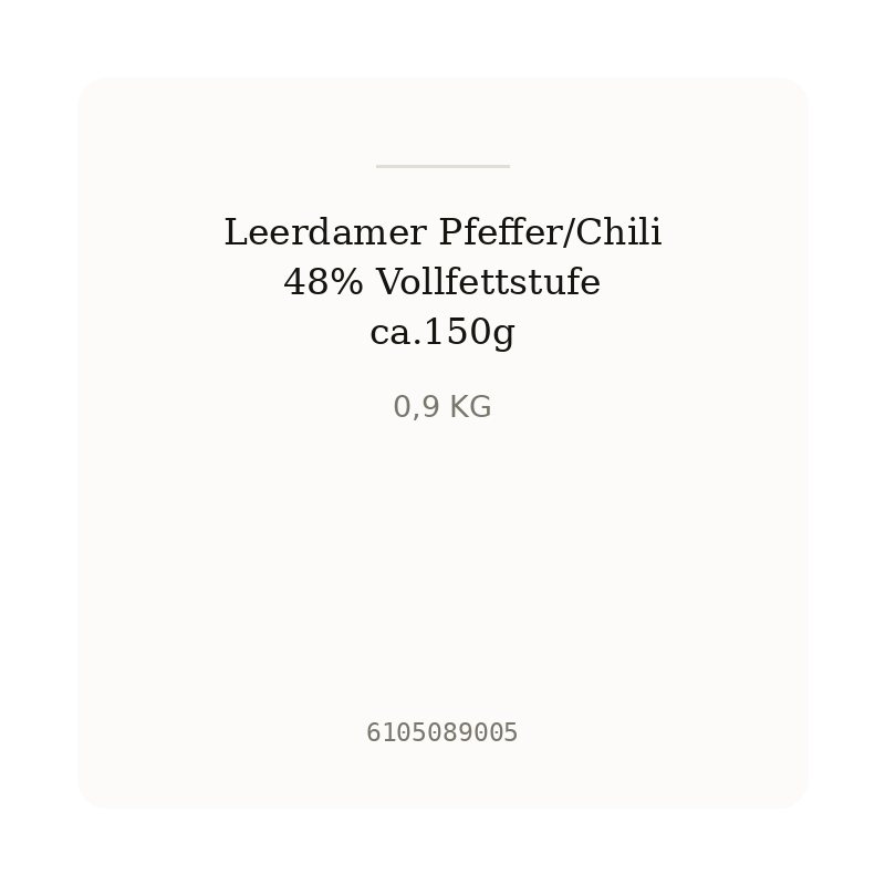 Leerdamer Pfeffer/Chili 48% Vollfettstufe ca.150g