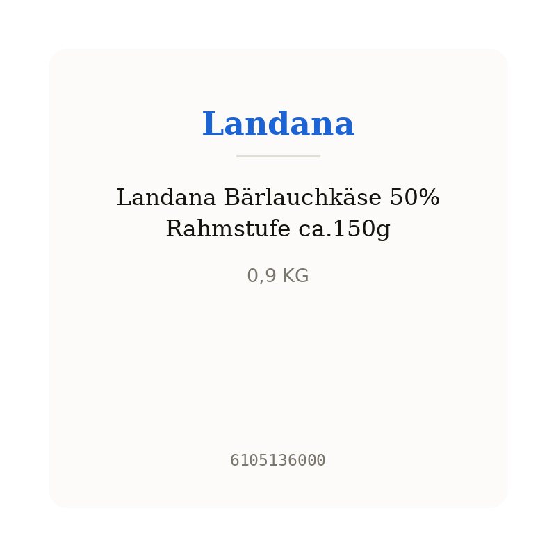 Landana Bärlauchkäse 50% Rahmstufe ca.150g