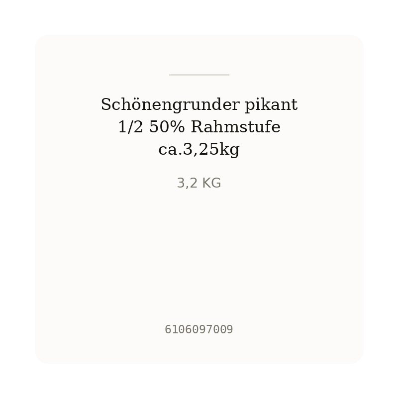 Schönengrunder pikant 1/2 50% Rahmstufe ca.3,25kg
