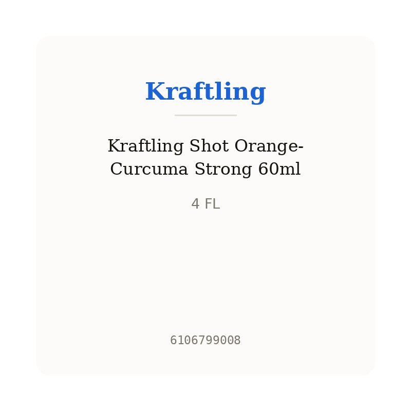 Kraftling Shot Orange-Curcuma Strong 60ml