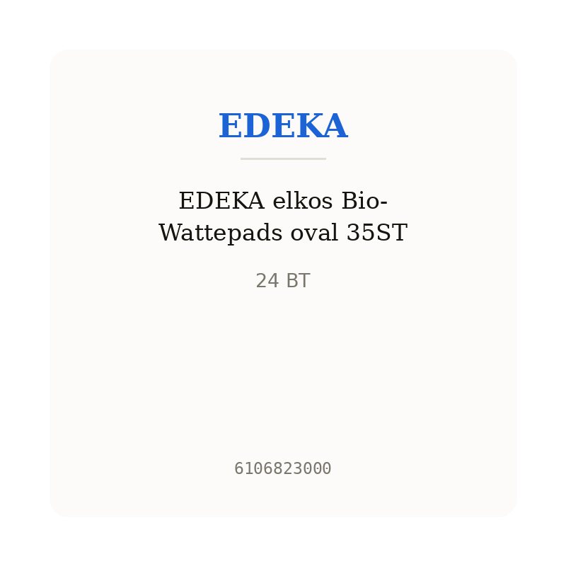 EDEKA elkos Bio-Wattepads oval 35ST