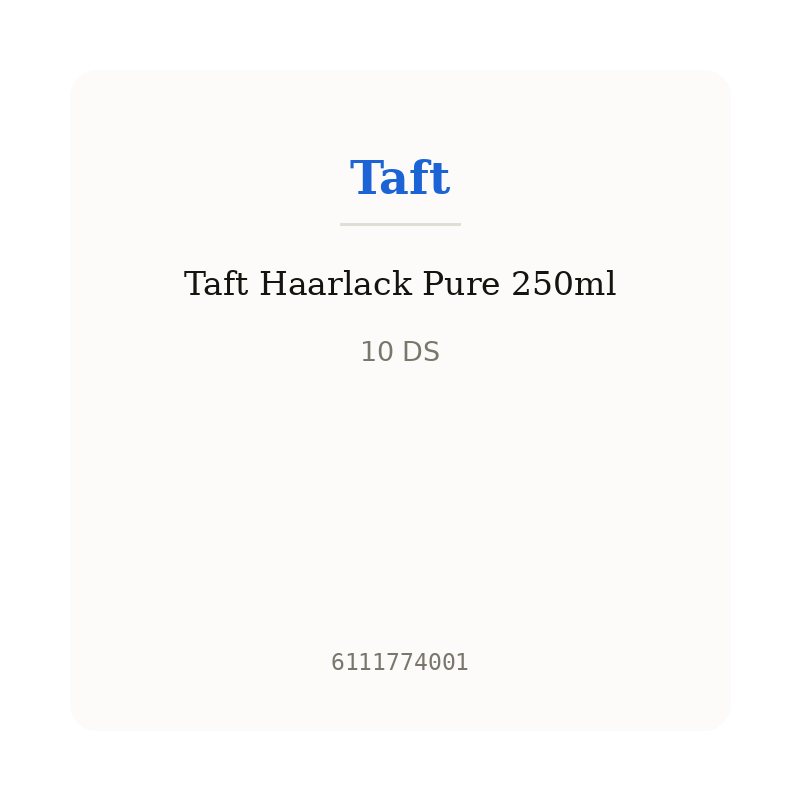 Taft Haarlack Pure 250ml