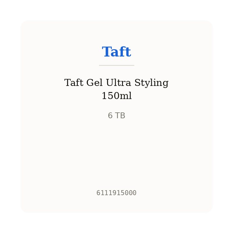 Taft Gel Ultra Styling 150ml