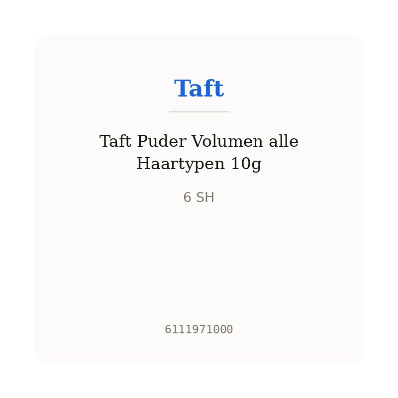 Taft Puder Volumen alle Haartypen 10g