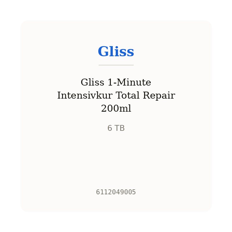 Gliss 1-Minute Intensivkur Total Repair 200ml