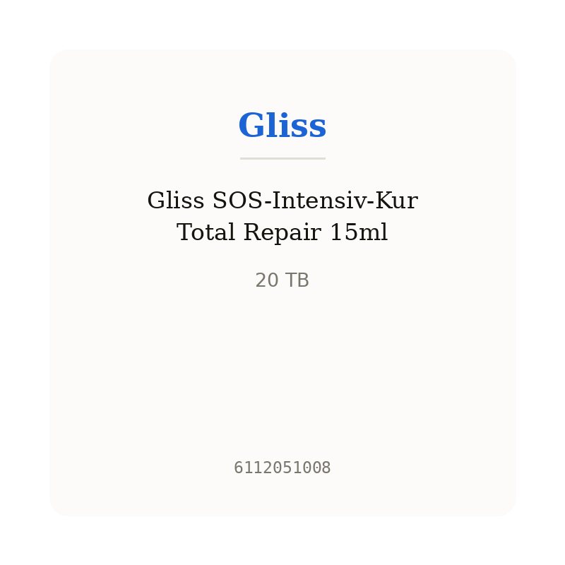 Gliss SOS-Intensiv-Kur Total Repair 15ml