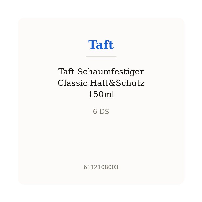Taft Schaumfestiger Classic Halt&Schutz 150ml