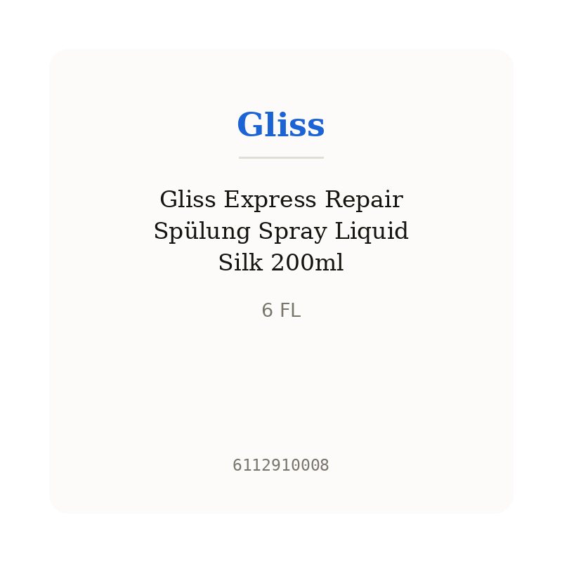 Gliss Express Repair Spülung Spray Liquid Silk 200ml