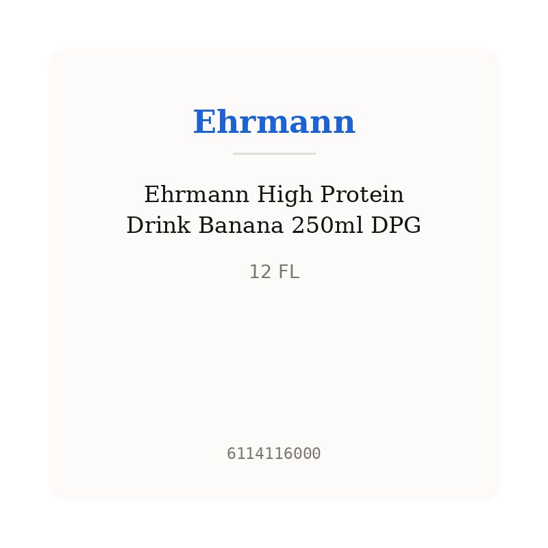 Ehrmann High Protein Drink Banana 250ml DPG