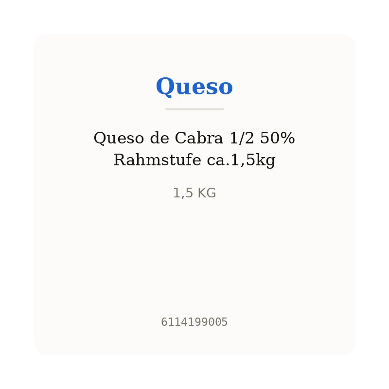 Queso de Cabra 1/2 50% Rahmstufe ca.1,5kg
